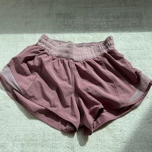 Lululemon pink hotty running shorts